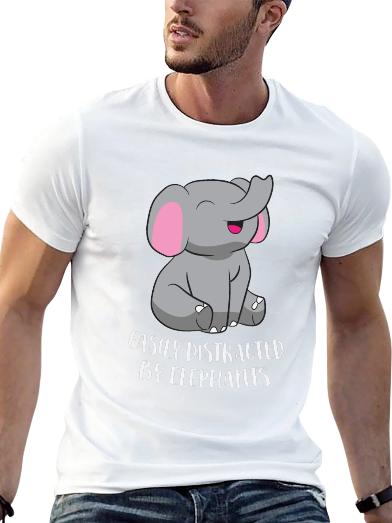 Easily Distracted By Elephants Graphic Tee