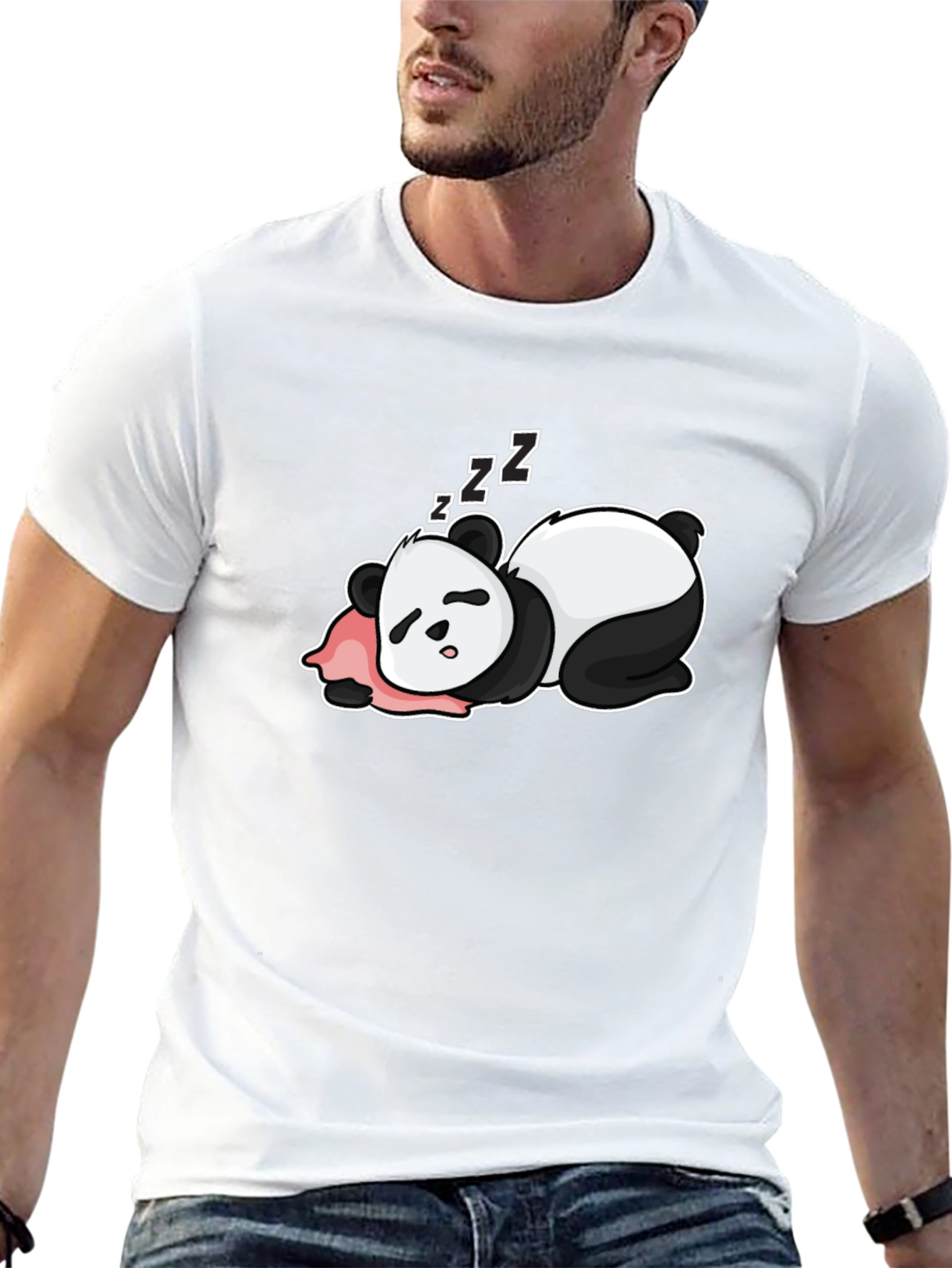 Sleeping Panda T-Shirt - Cute Cartoon Design
