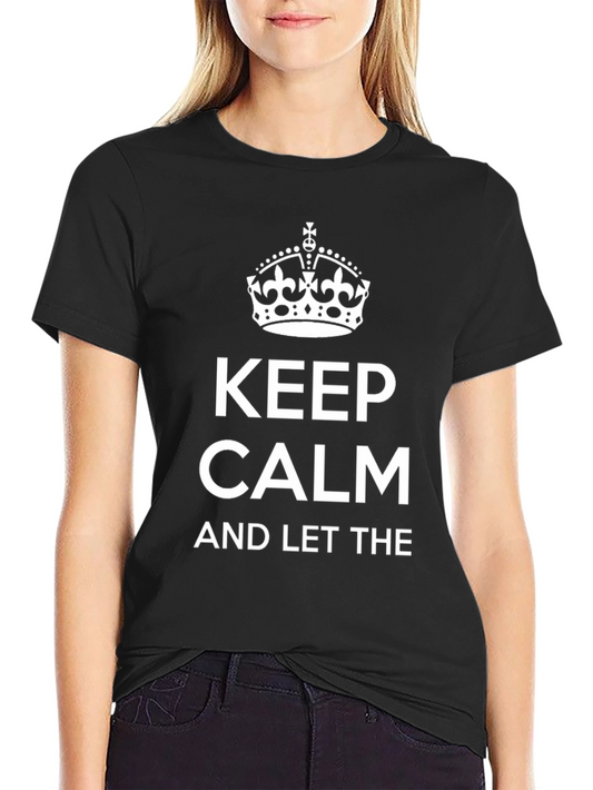Keep Calm Crown Graphic T-Shirt - Black