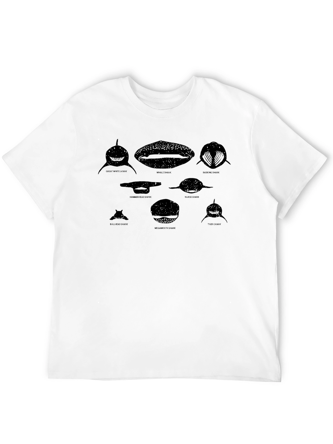 Shark Species Black T-Shirt