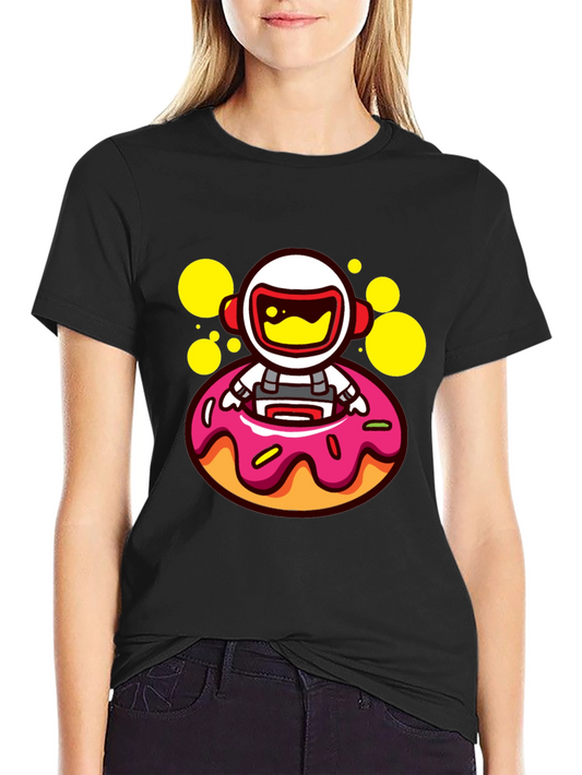 Astronaut Donut T-Shirt - Fun Graphic Tee