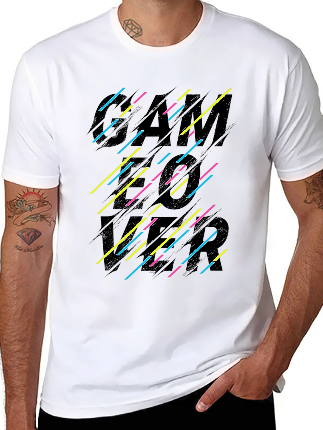 Retro Gamer Graphic Black T-Shirt