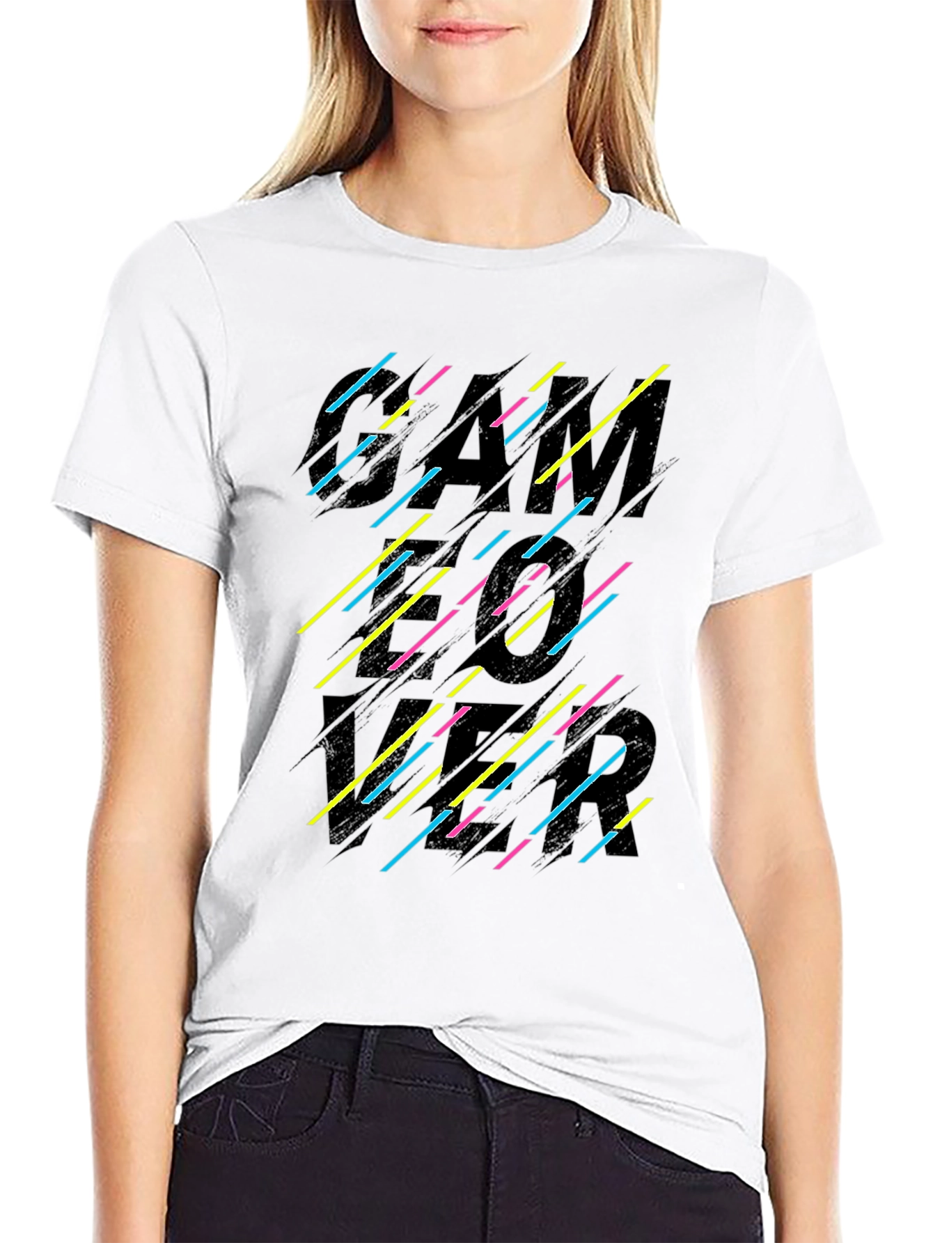 Retro Gamer Graphic Black T-Shirt