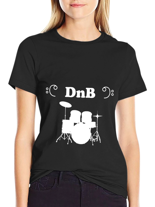 DnB Drum Kit T-Shirt - Black Cotton Tee