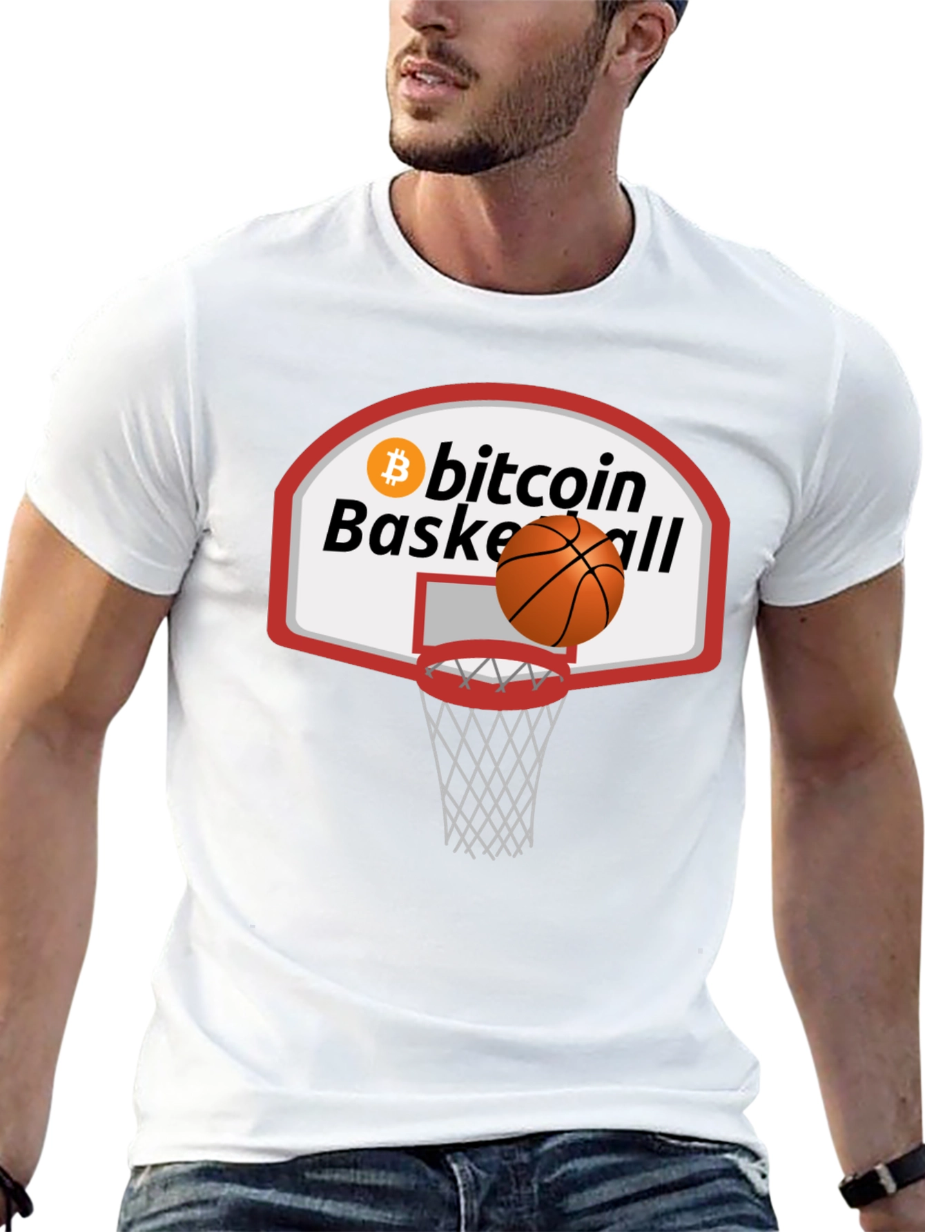 Bitcoin Basketball Graphic Tee - Crypto Fan Apparel