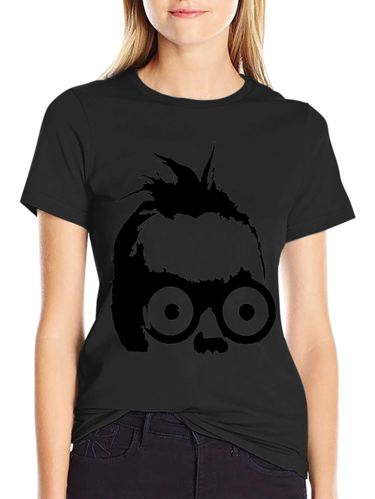 Abstract Silhouette Graphic T-Shirt - Black