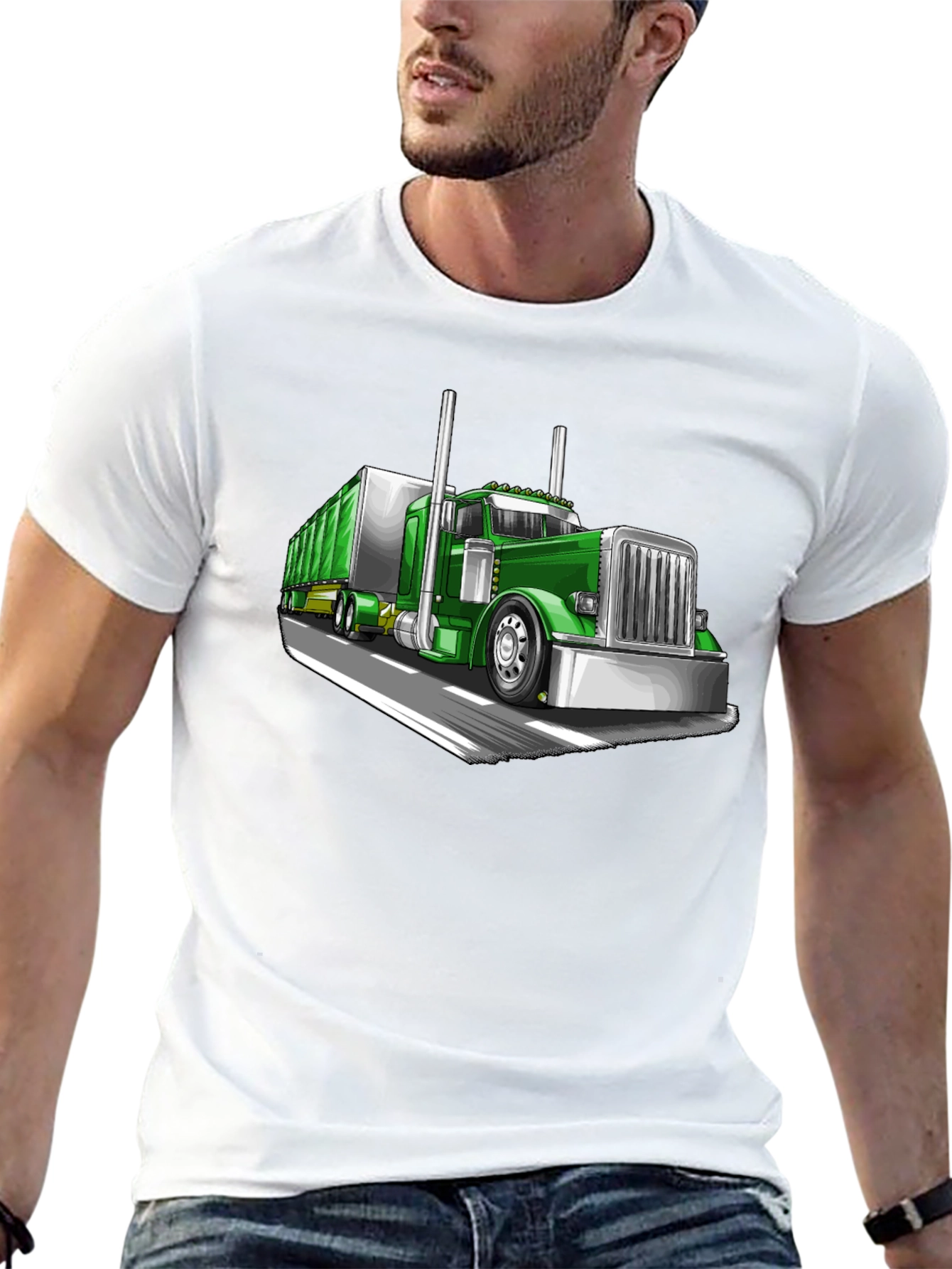 Green Truck Graphic Tee - Bold & Stylish
