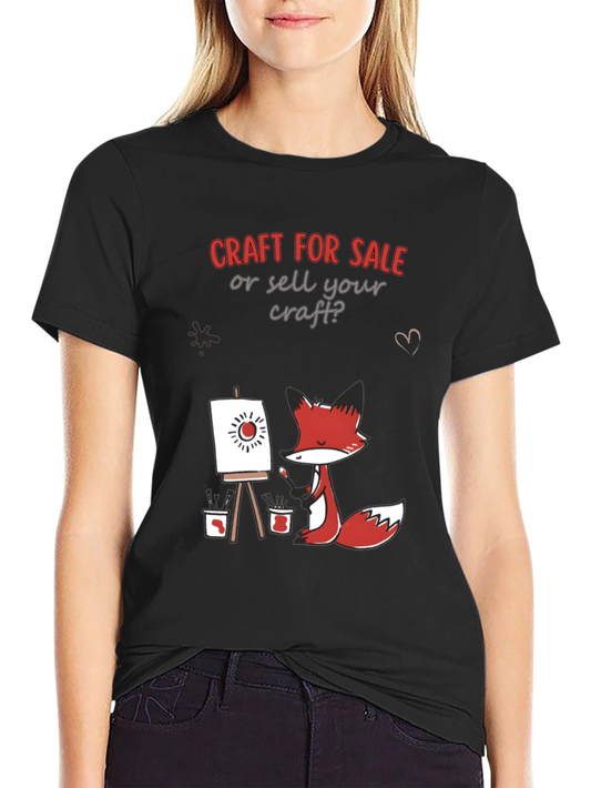 Craft for Sale T-Shirt - Artistic Fox Design