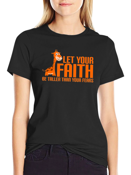 Faith Over Fear Giraffe Graphic Tee