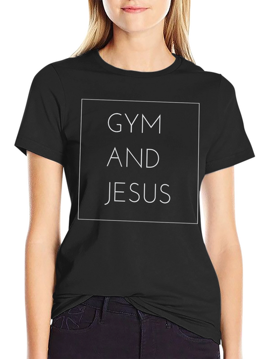 Gym and Jesus Black T-Shirt
