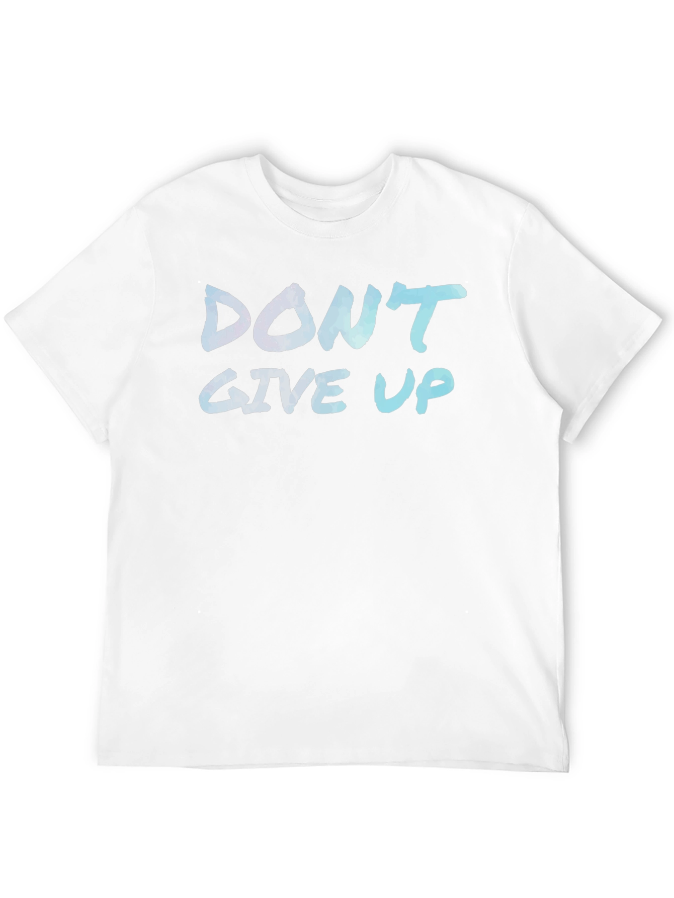 Inspirational Dont Give Up Black Graphic T-Shirt