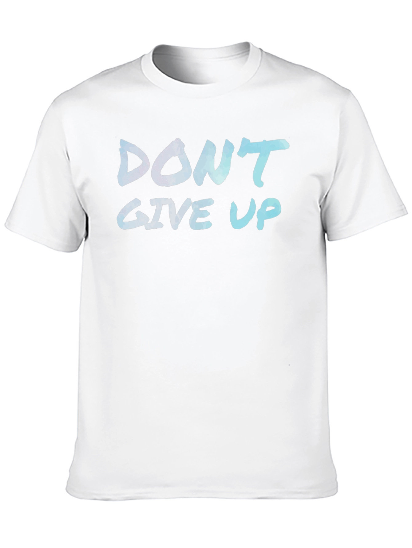 Inspirational Dont Give Up Black Graphic T-Shirt