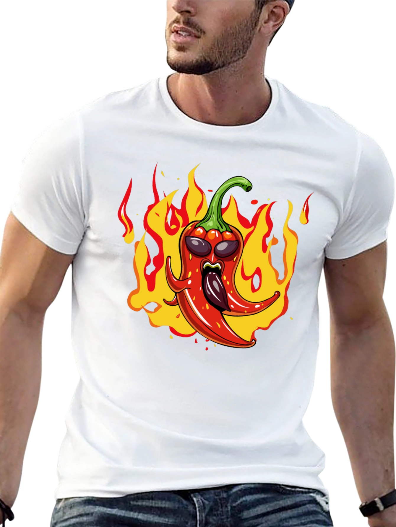 Spicy Pepper Graphic Tee - Hot Sauce Lover Shirt
