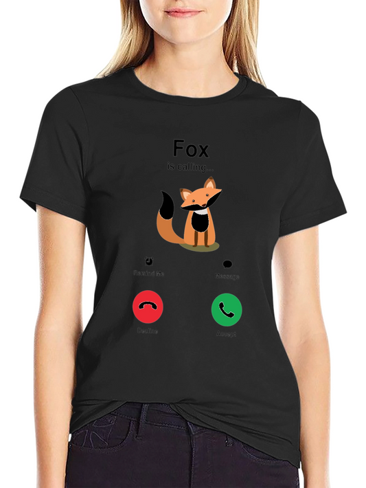 Fox is Calling T-Shirt - Funny Graphic Tee