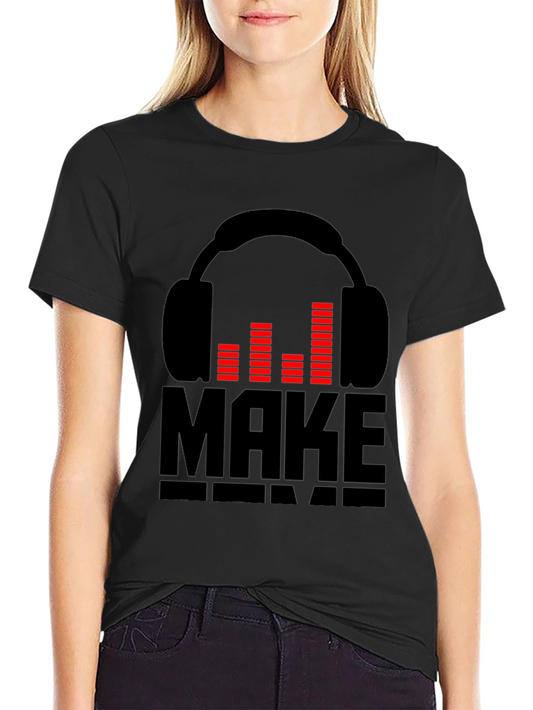 DJ Headphones Graphic Black T-Shirt - Make Some Noise!