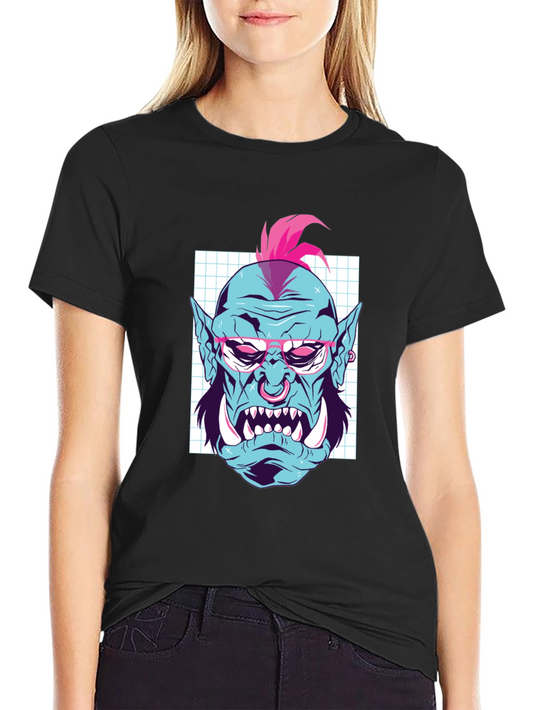 Cool Orc Graphic Tee - Black Cotton T-Shirt