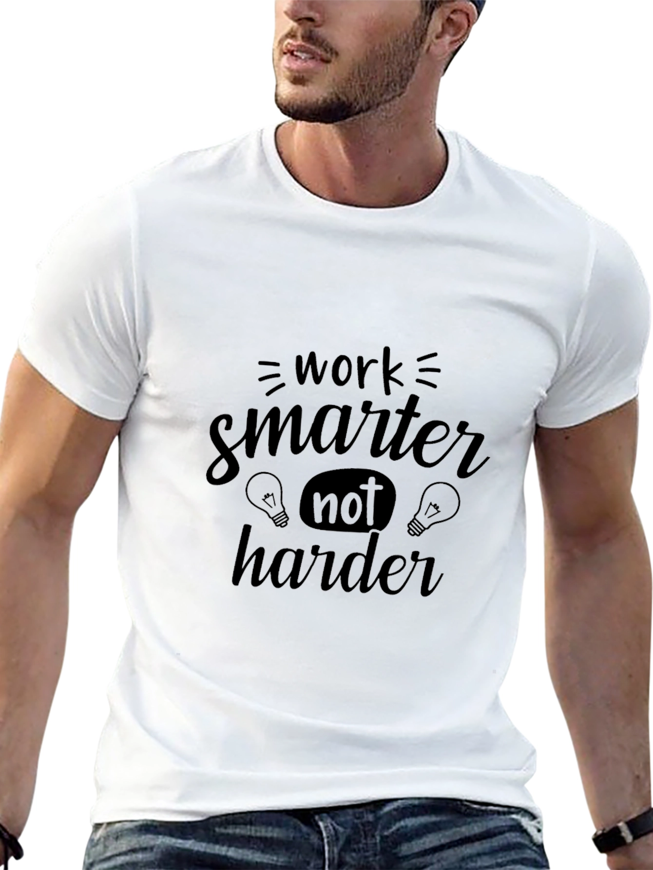 Work Smarter Black T-Shirt