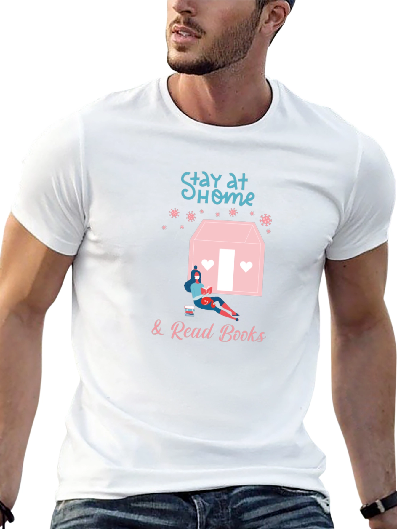 Stay Home & Read Books T-Shirt