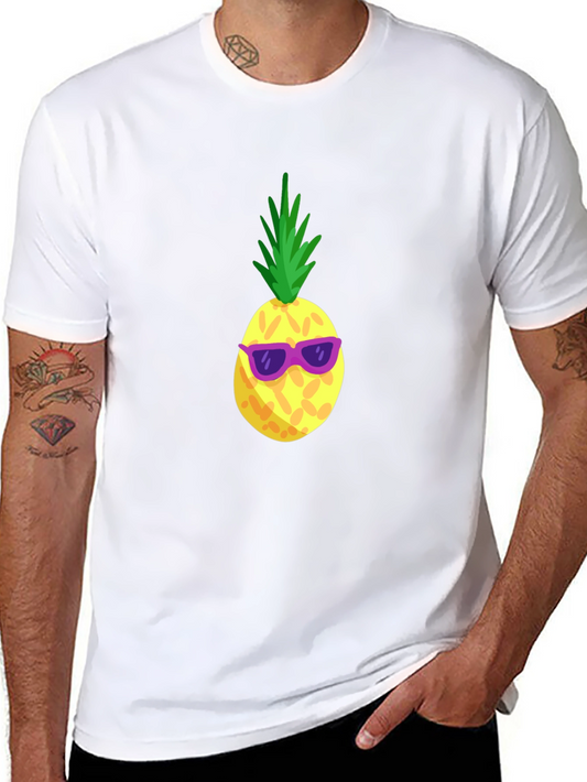 Cool Pineapple Graphic Tee - Black