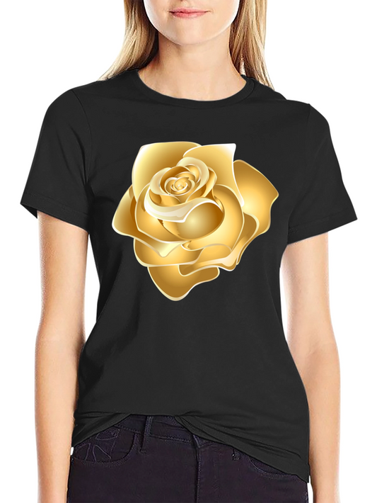 Golden Rose Black T-Shirt
