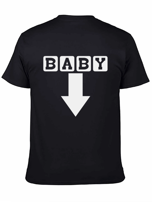 Baby Arrow Pointing Down Black T-Shirt