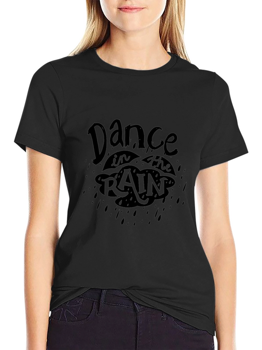 Dance in the Rain Black Graphic Tee