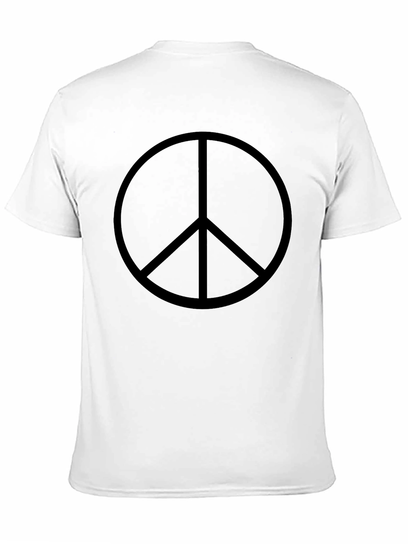 Black Peace Sign Graphic T-Shirt - Casual Menswear