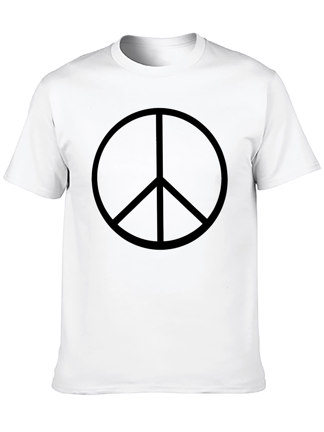 Black Peace Sign Graphic T-Shirt - Casual Menswear