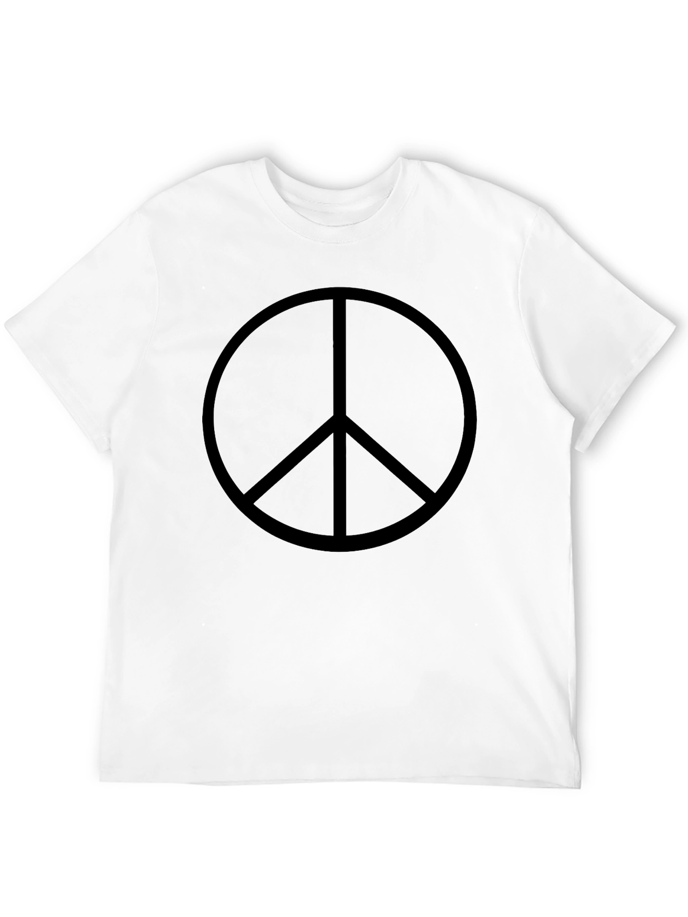 Black Peace Sign Graphic T-Shirt - Casual Menswear