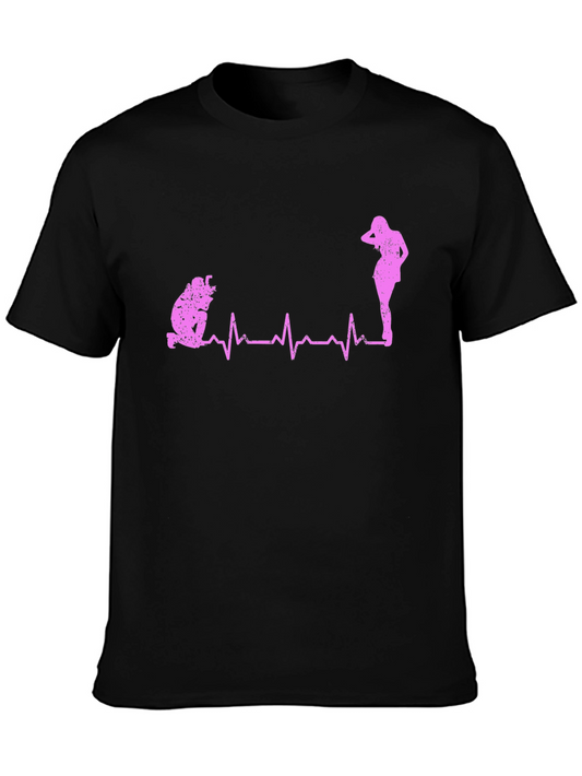 Funny Proposal Heartbeat Graphic Tee