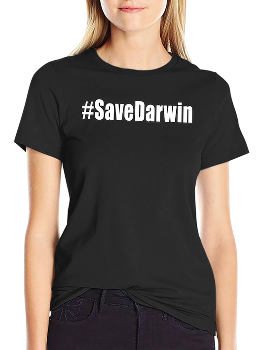 #SaveDarwin Black Graphic Tee - Mens Short Sleeve Crew Neck T-Shirt
