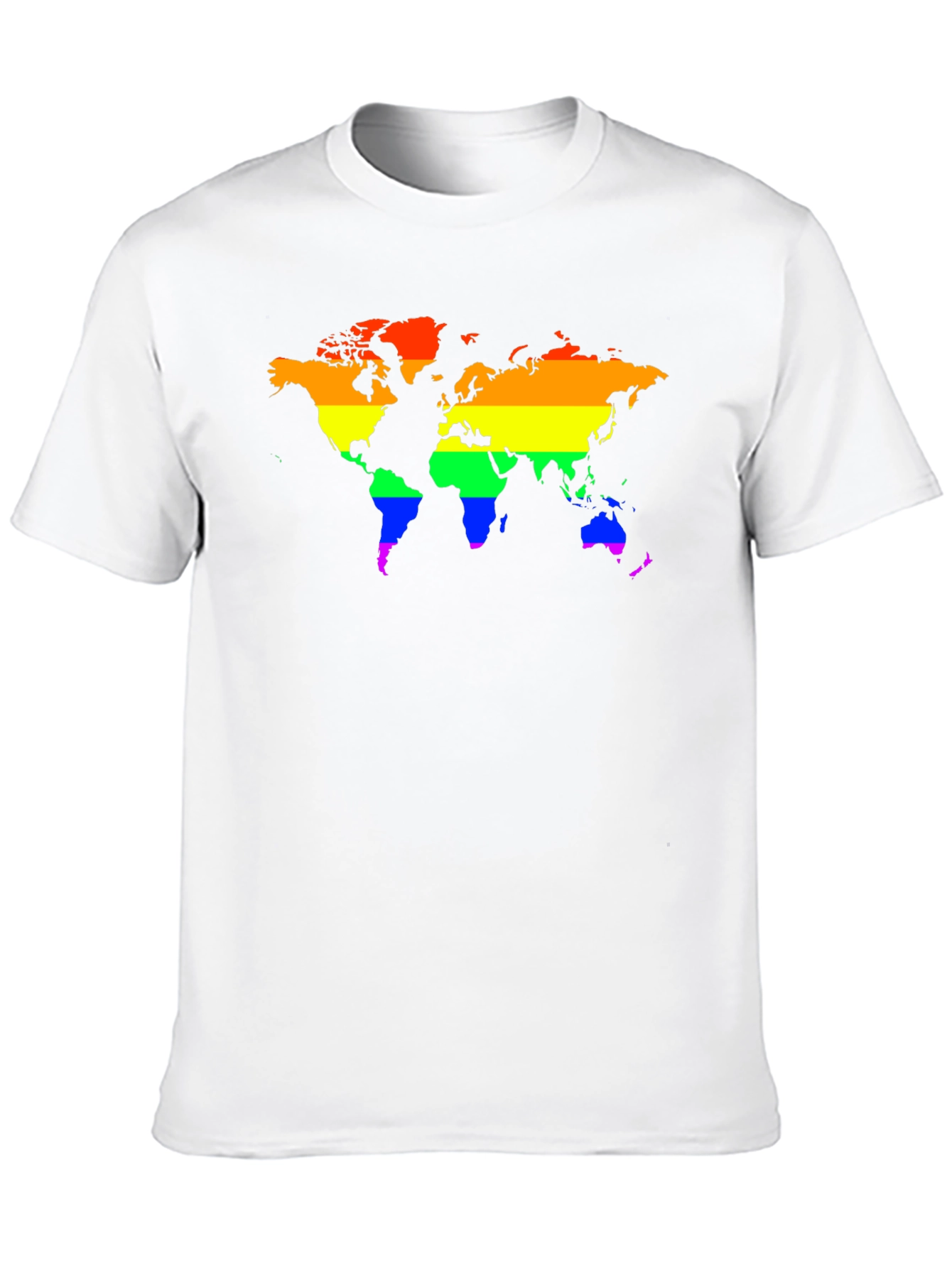 LGBTQ+ Rainbow World Map Graphic T-Shirt