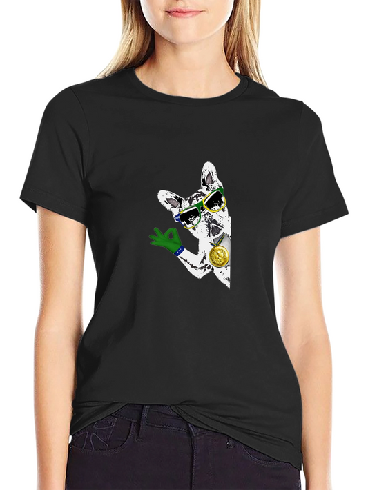 Cool Dog Graphic T-Shirt - Black