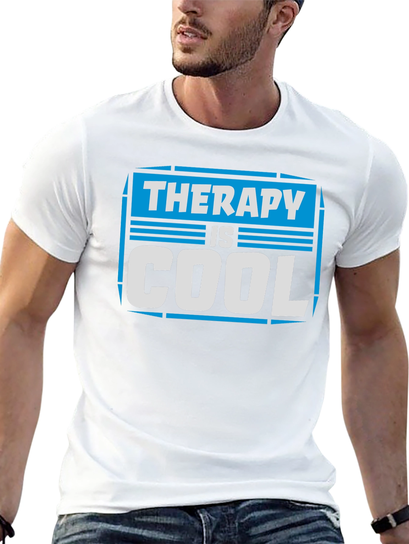 Therapy Is Cool Graphic Tee - Unisex Black T-Shirt