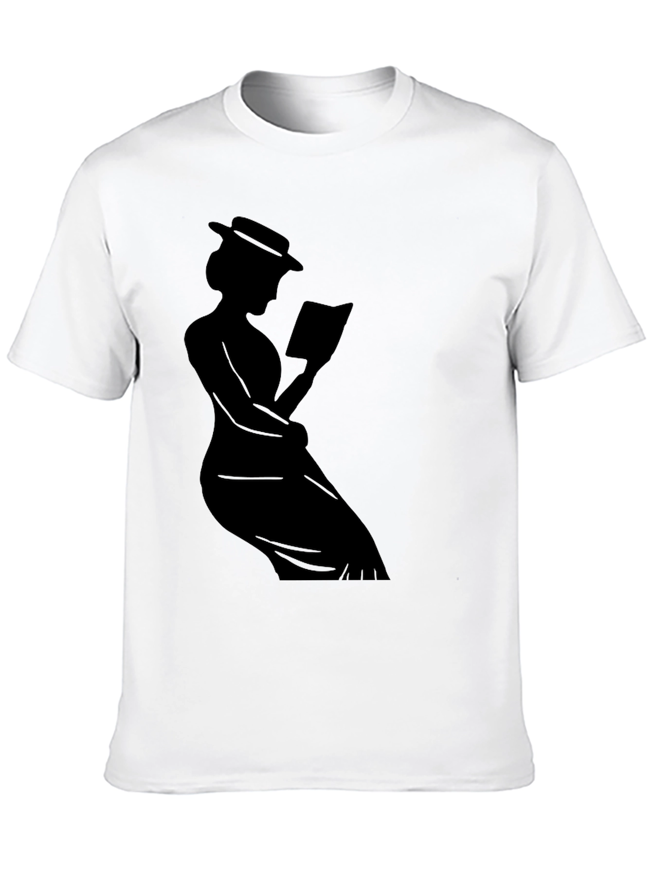 Silhouette Reader T-Shirt - Stylish Book Lover Tee