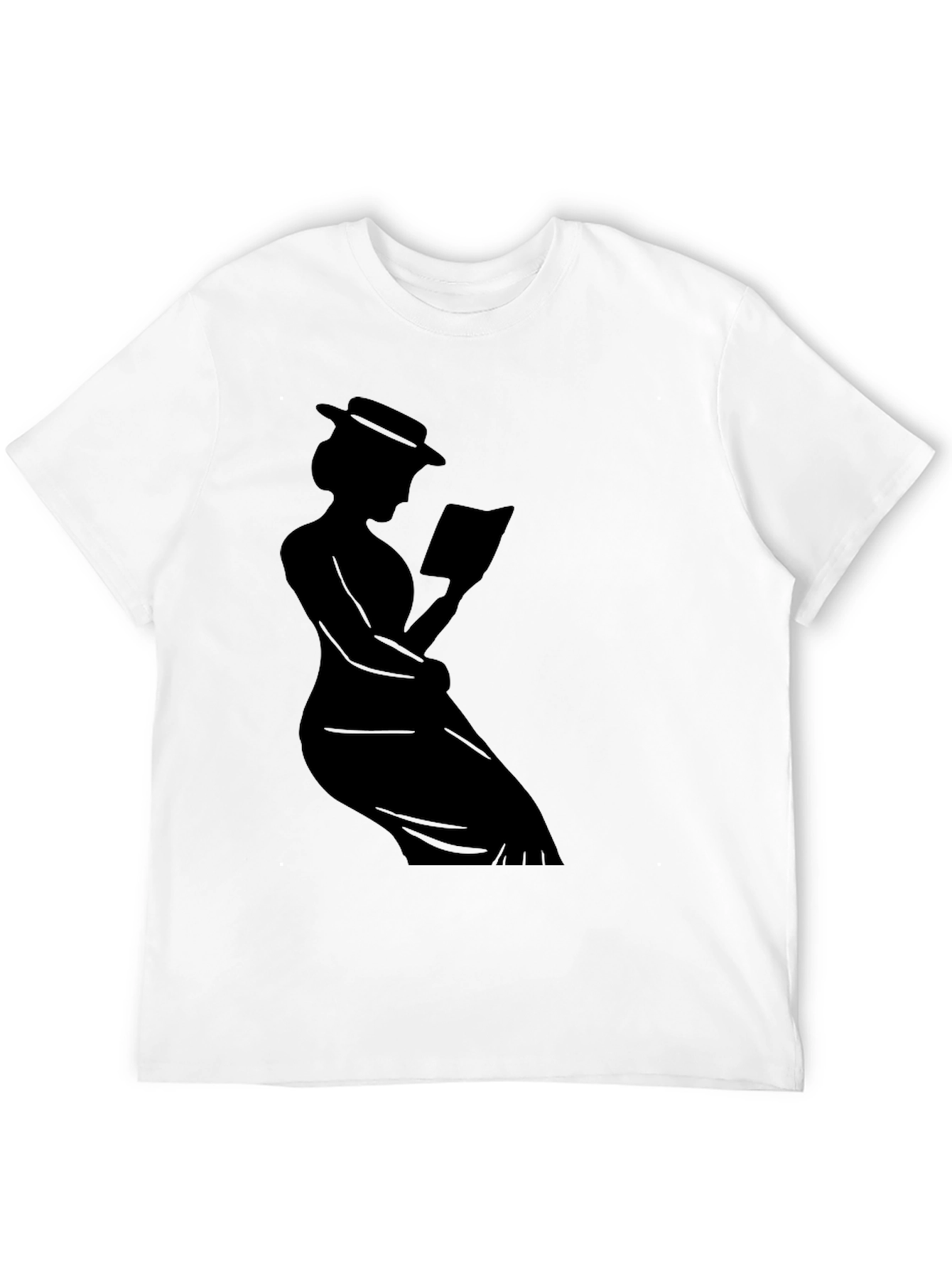 Silhouette Reader T-Shirt - Stylish Book Lover Tee