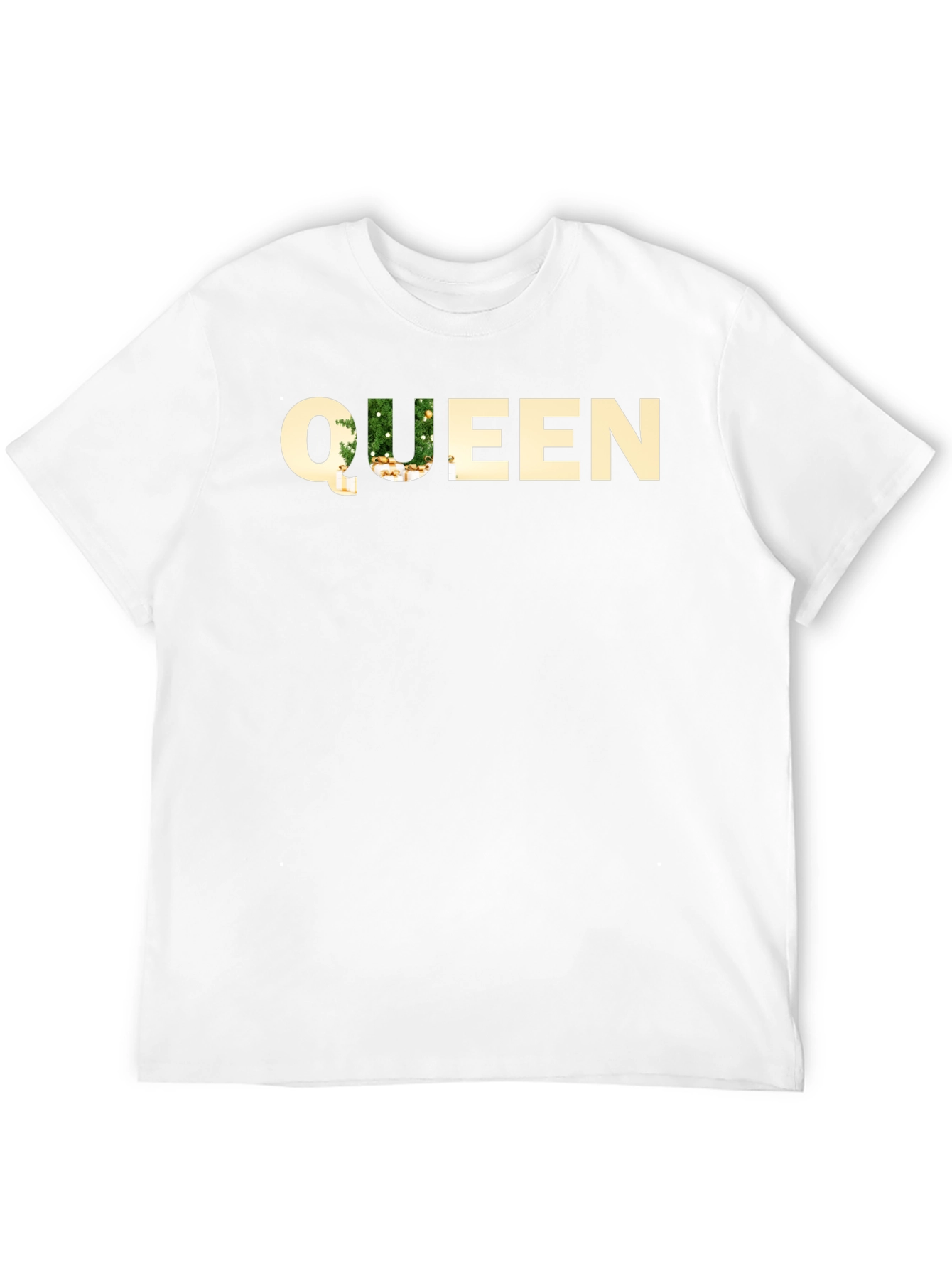 Queen Christmas Tree Black T-Shirt