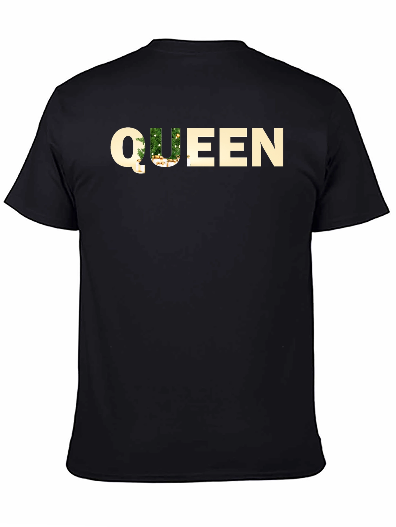 Queen Christmas Tree Black T-Shirt