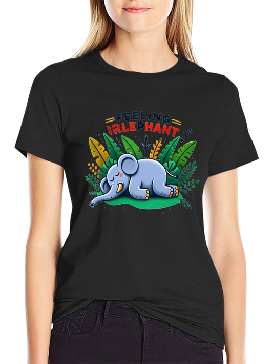Feeling Irlephant T-Shirt - Cute Cartoon Elephant Design