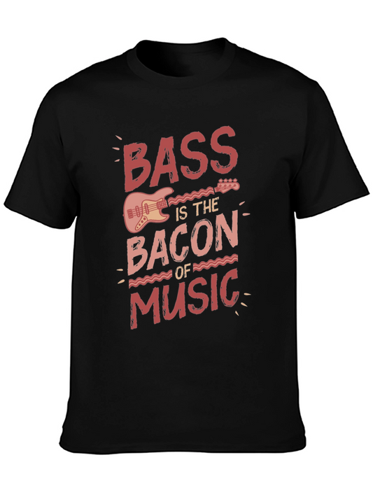 Bass is the Bacon of Music Black Graphic Tee
