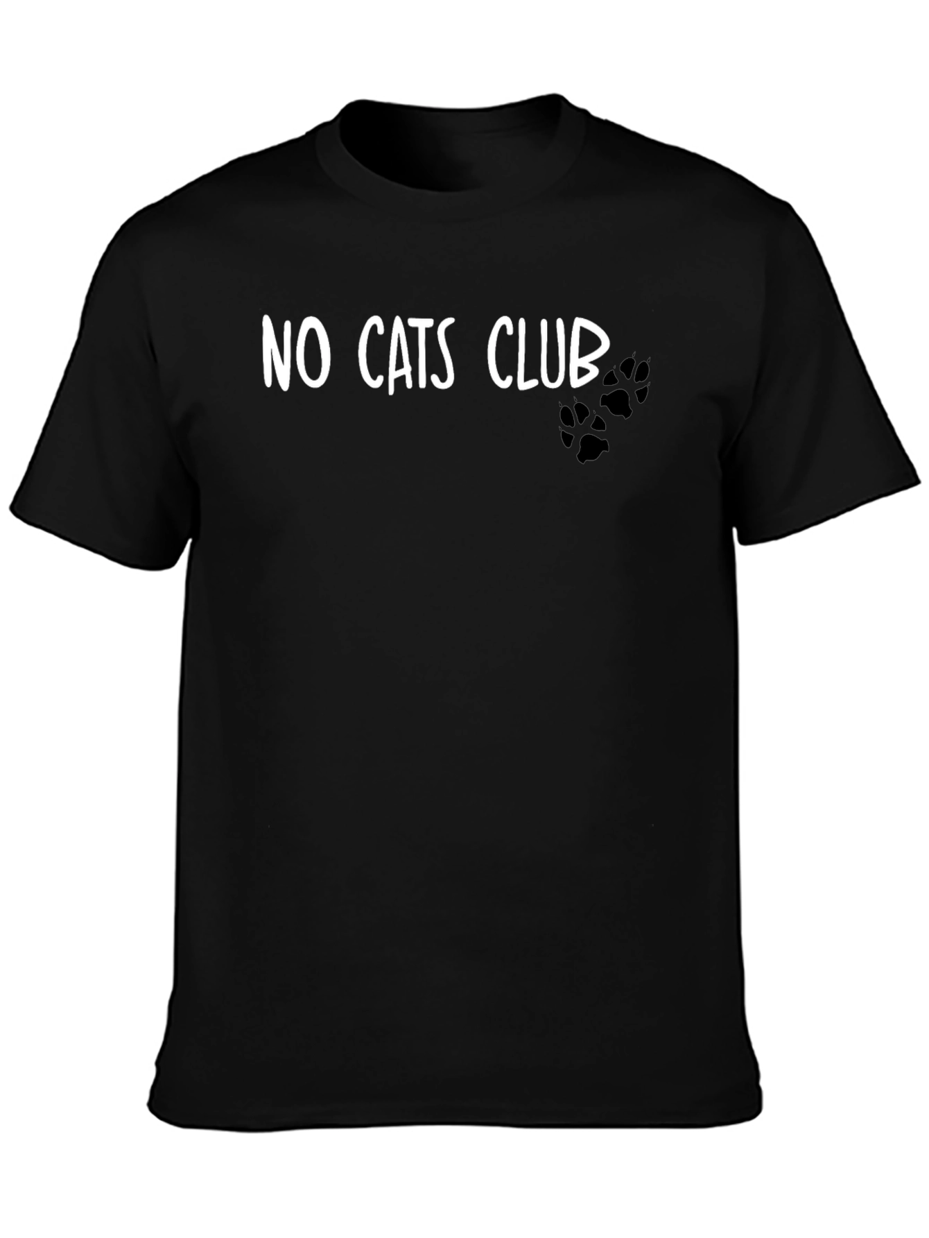 No Cats Club Black T-Shirt