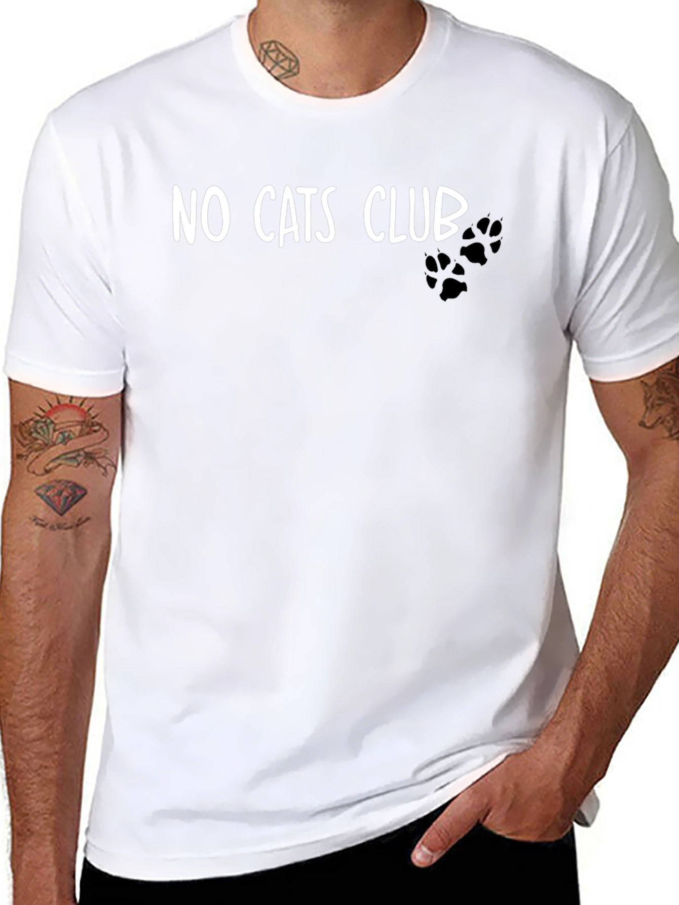 No Cats Club Black T-Shirt