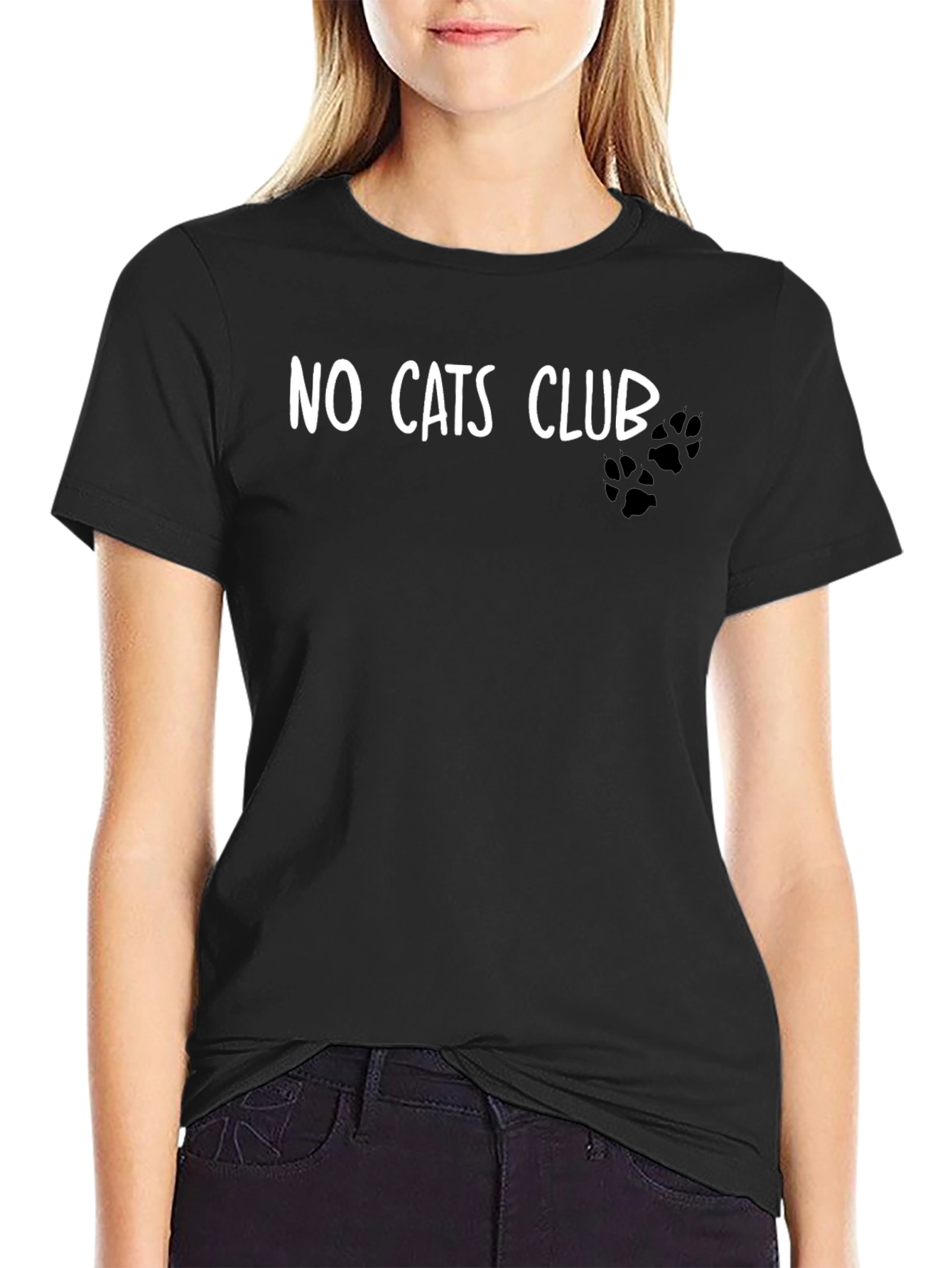 No Cats Club Black T-Shirt