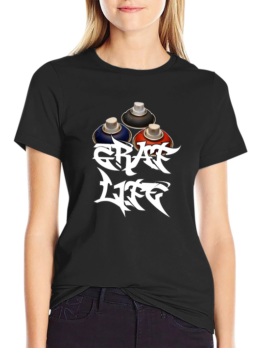 Graff Life Black T-Shirt - Street Art Style