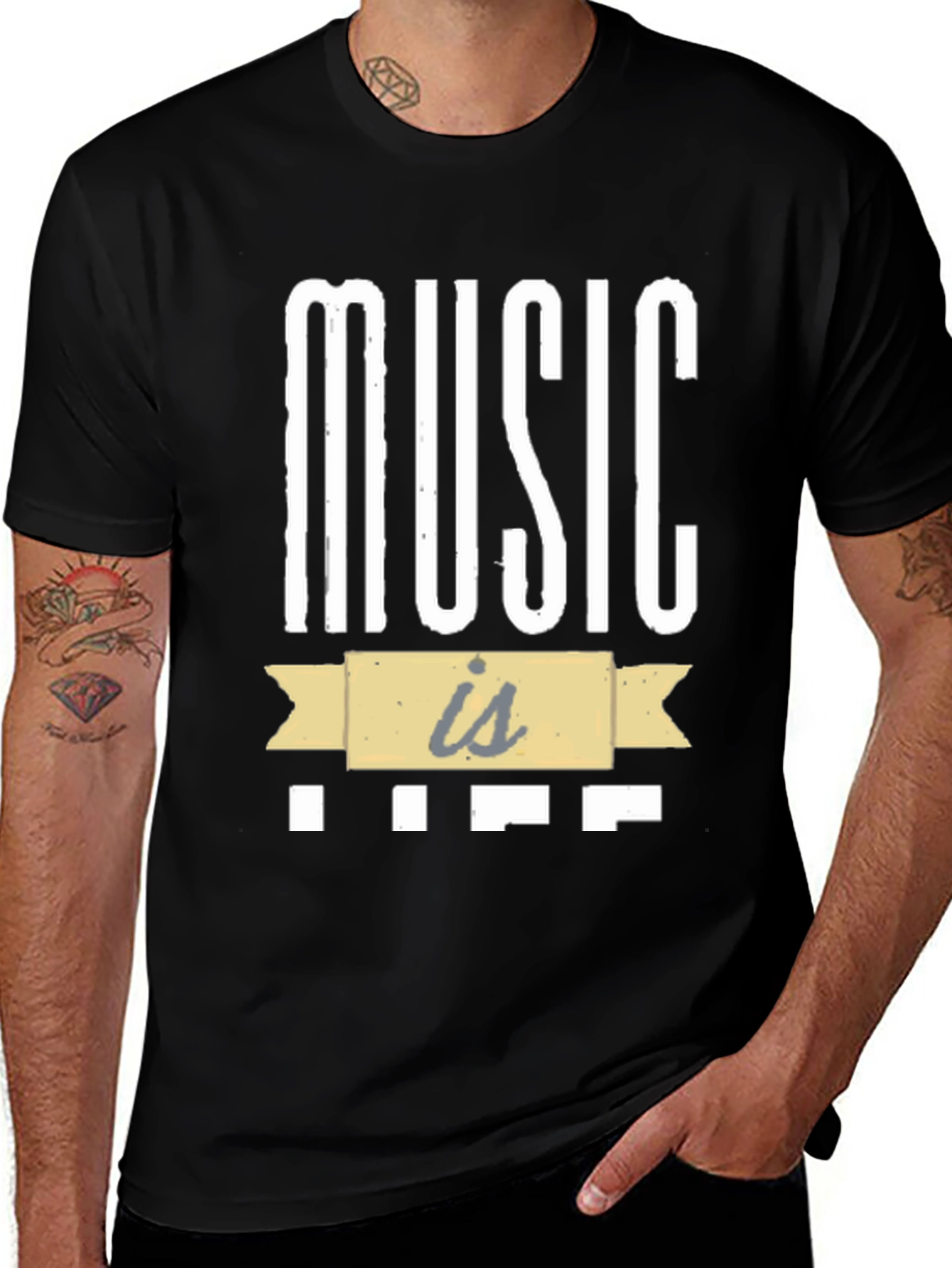Music is Life Graphic Tee - Stylish Comfort