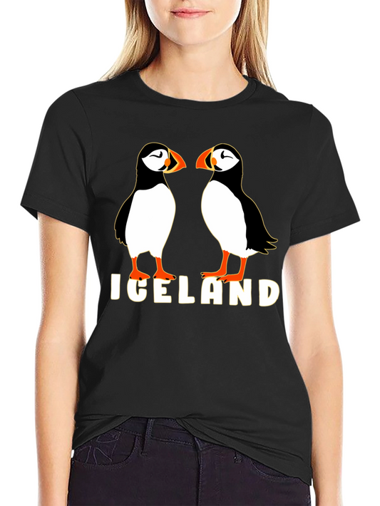Iceland Puffin Graphic Tee - Black