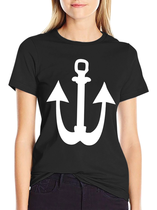 Anchor Graphic Tee - Stylish Black Cotton Shirt