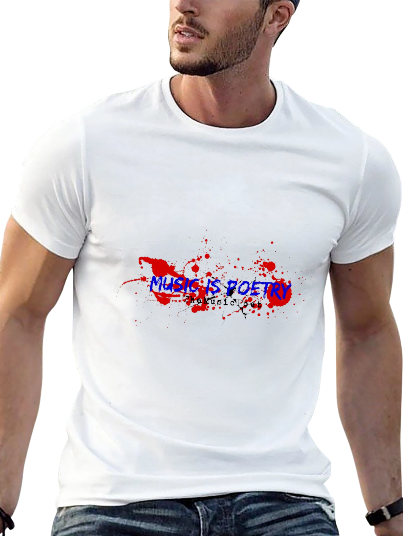 Music is Poetry Graphic Tee - Black T-Shirt