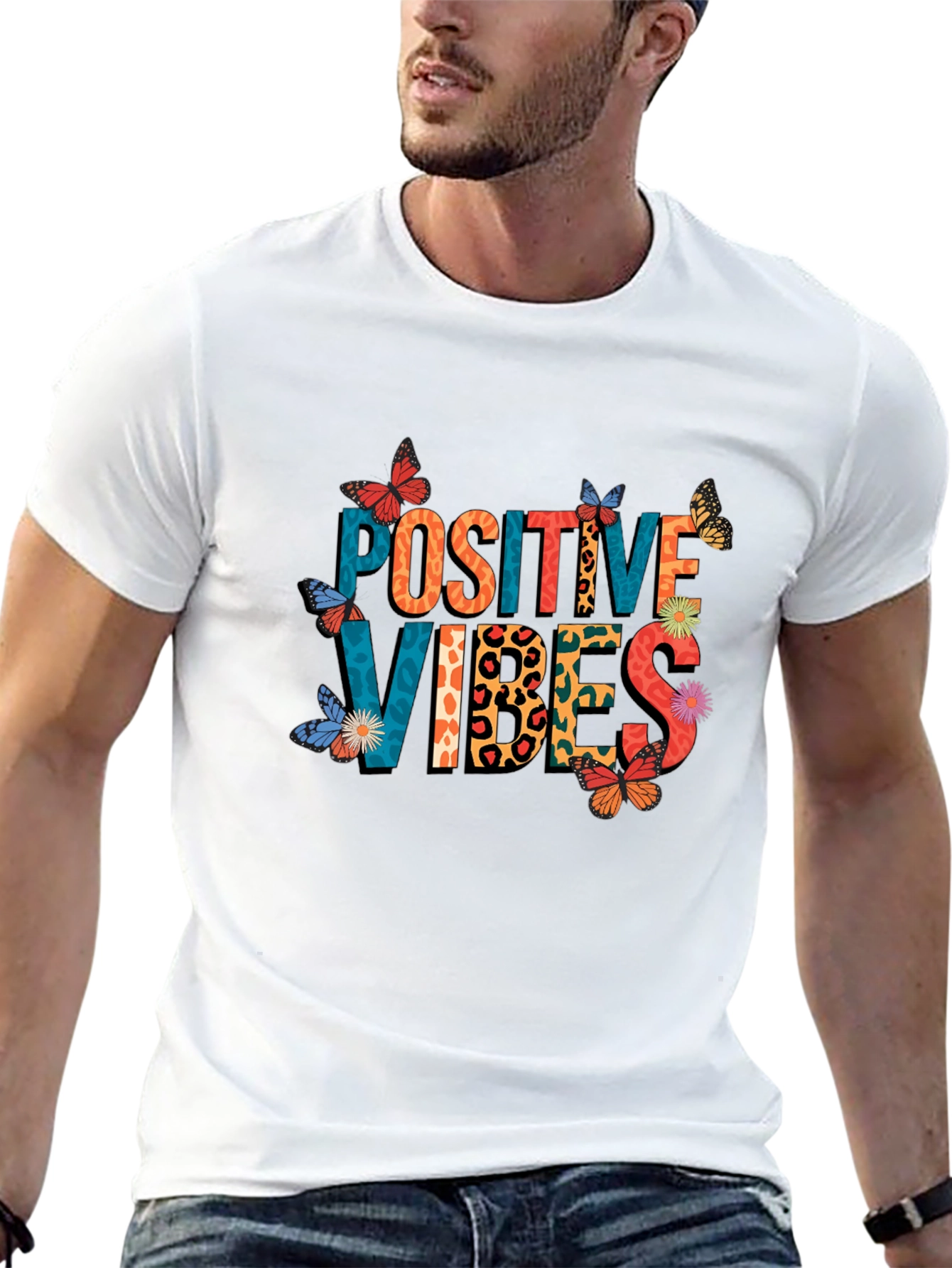Positive Vibes Graphic Tee - Stylish Comfort