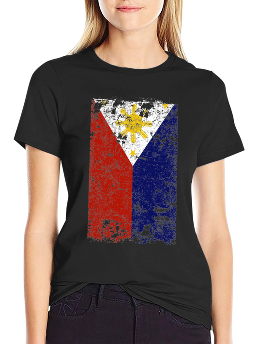 Distressed Philippines Flag Graphic T-Shirt